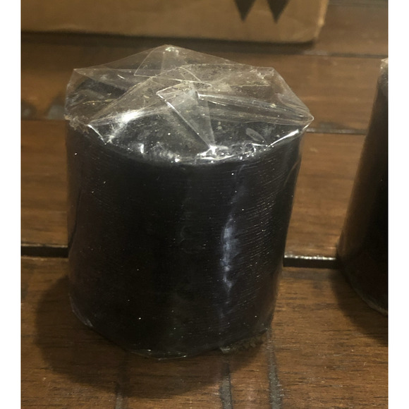 NWT TAG Black Sparkly Glitter Votive Candles Halloween Set of 4 - Picture 2 of 11